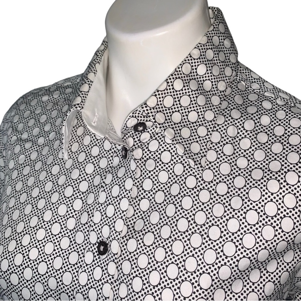 Ben Sherman Polka Dot Mod Flip Cuff Button Down S… - image 2